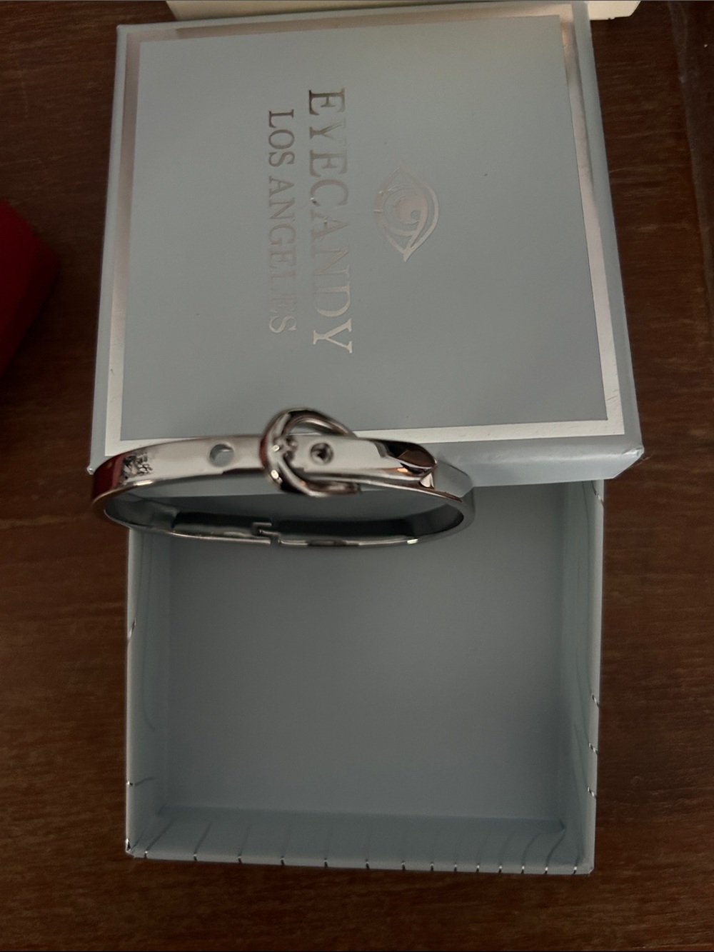 Women’s Silver Plated Buckle-Style Bangle Bracelet